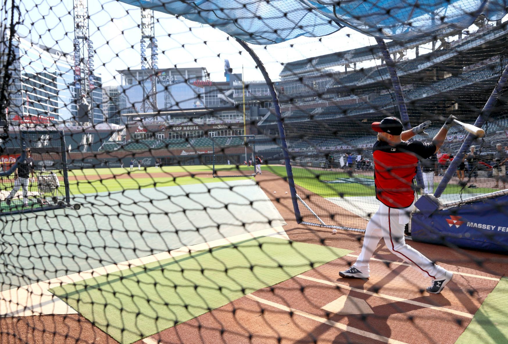 St. Louis Cardinals practice before Game 1 of NLDS in Atlanta